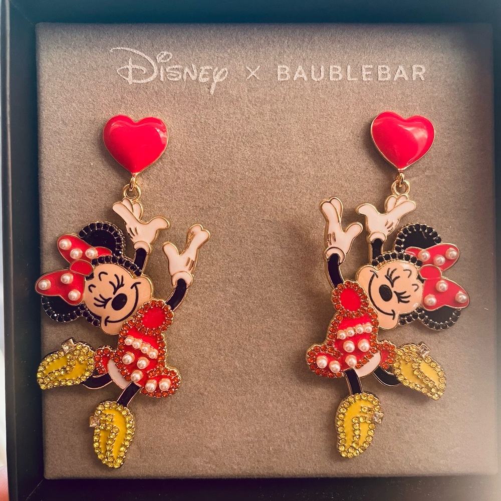 NWT Baublebar X Disney Minnie Mouse Earrings